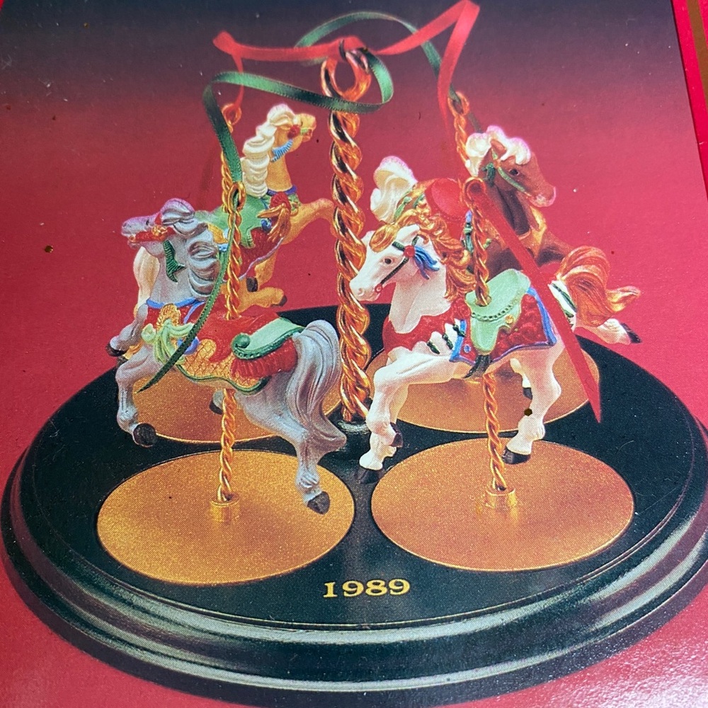 Hallmark carousel ornaments set